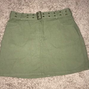 forever 21 green skirt